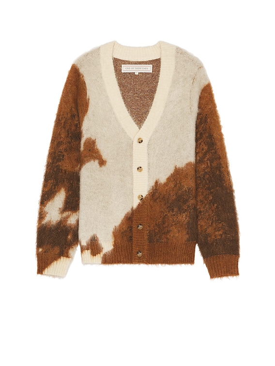 ONE OF THESE DAYS Horse Knit Cardigan in Brown | FWRD
