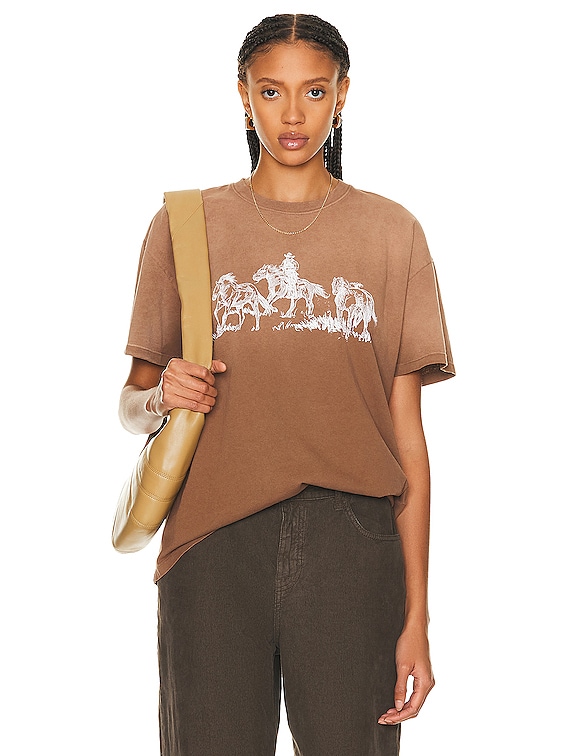 ★24SS 大人気★ONE OF THESE DAYS GOODBYE, GOODBYE TEE ONE OF THESE DAYS Goodbye, Goodbye Tee in Mustang Brown | FWRD