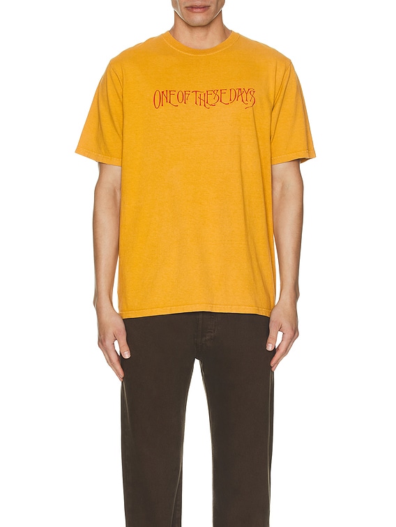 ONE OF THESE DAYS Wreath Of Roses Tee in Mustard | FWRD