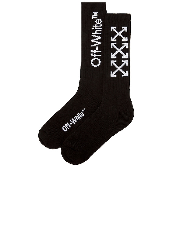 Off-White Arrow Mid Length Socks ブラック OFF-WHITE Arrow Socks (SS19) Black/White Men's - SS19 - US