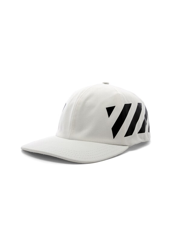 off white diagonal baseball cap