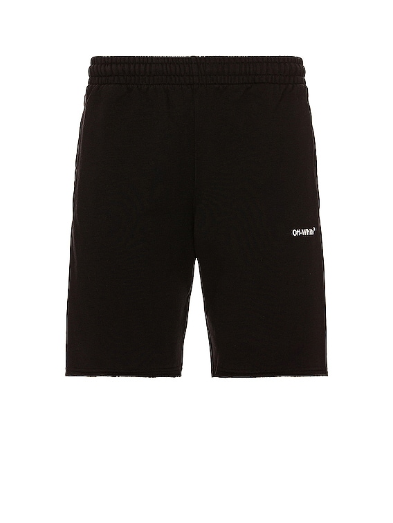 Helvetica Sweat Shorts in Black |