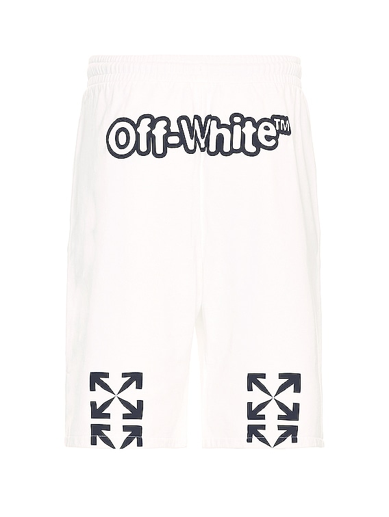 OFF-WHITE スウェットショートパンツ - White & Black | FWRD