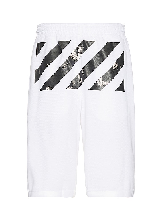 OFF-WHITE CARAVAGGIO MESH ショートパンツ - White | FWRD