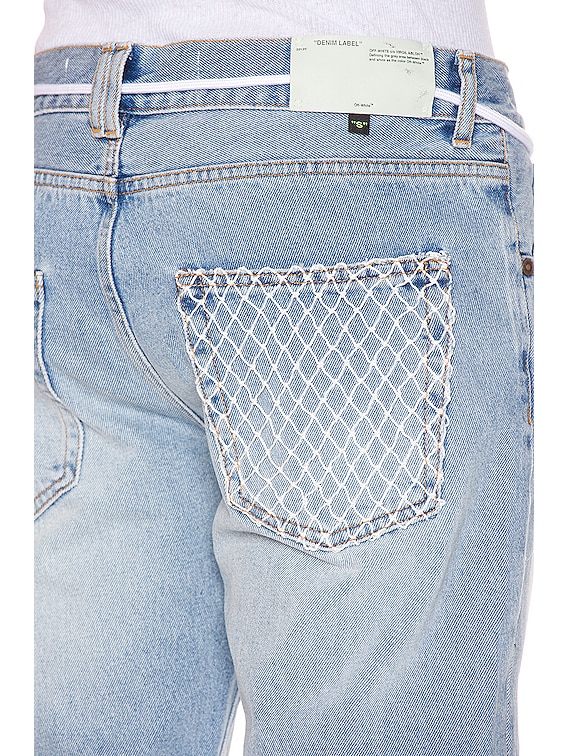 OFF-WHITE Slim Denim Jean in Bleach Nikel | FWRD