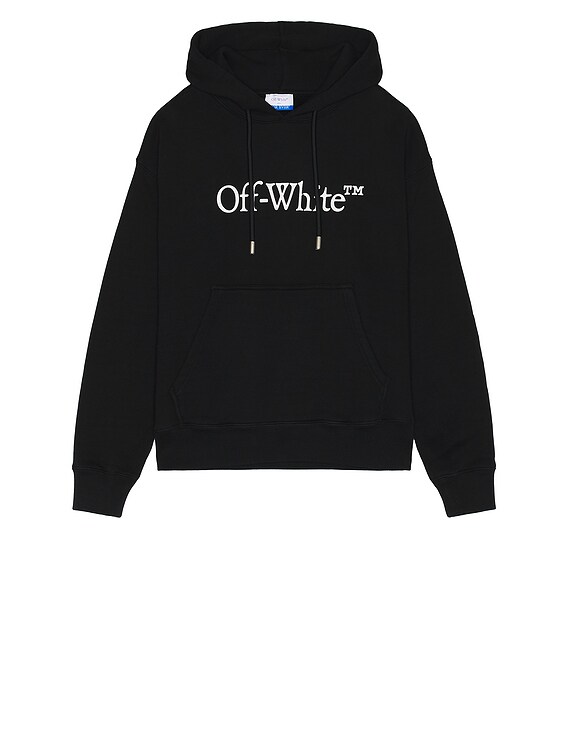 【Off-White】 Big Bookish Skate Hood - Black Off-White Big Bookish Skate Cotton Hoodie | Black | FARFETCH
