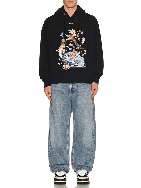 パーカー・フーディ Off-White SS25 SCRIPT SKATE HOODIE (OMBB085C99FLE019 1001) パーカー・フーディ Off-White SS25 SCRIPT SKATE HOODIE