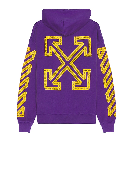 OFF-WHITE Tape Arrow Skate Hoodie in Deep Blue & Citrus | FWRD