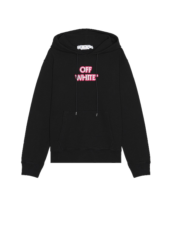 Off white hoodie hot sale black and pink