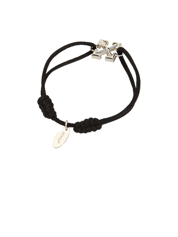 OFF-WHITE Arrow Cord Bracelet in Black | FWRD
