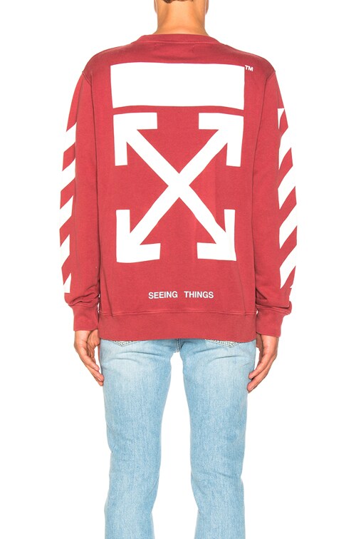 off white diagonal arrows crewneck