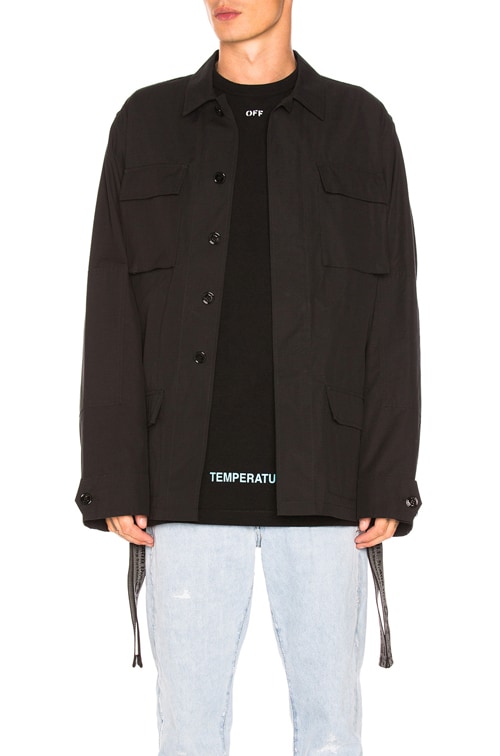 off white field jacket black