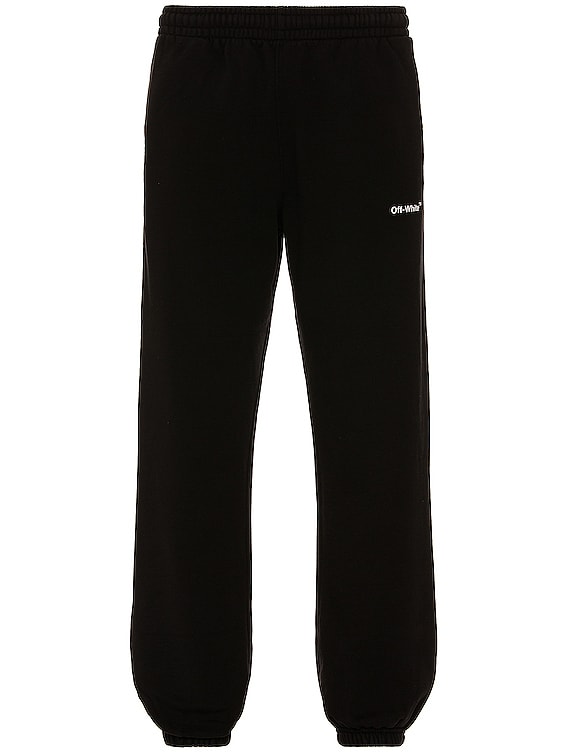 OFF-WHITE Diagonal Helvetica Sweatpant in Black & White | FWRD