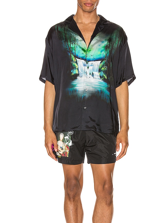 OFF-WHITE Waterfall Holiday Shirt in Black Multi | FWRD