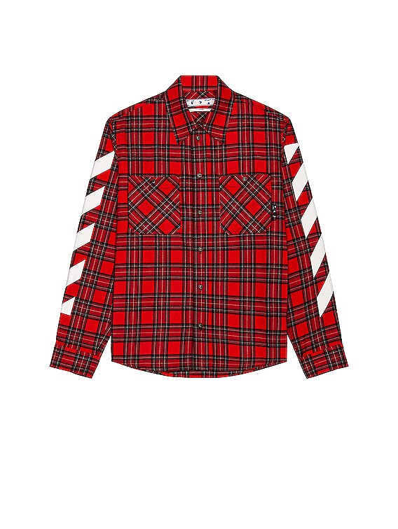 シャツ OFF-WHITE TARTAN SHIRT DIAG ALL OVER OFF-WHITE】TARTAN SHIRT DIAG ALL OVER