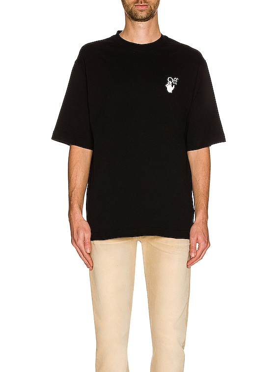 OFF-WHITE Cut Here Arrow Skate Tee in Black | FWRD
