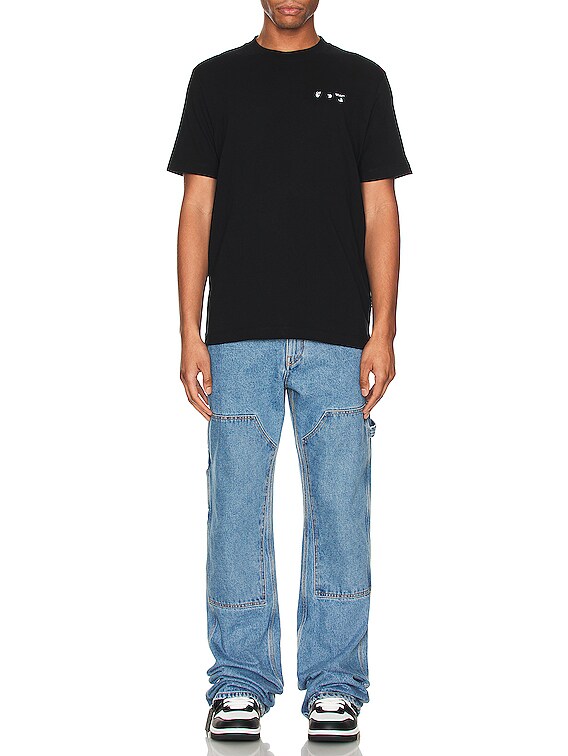 OFF-WHITE Caravag Paint Slim S/s Tee in Black & White | FWRD
