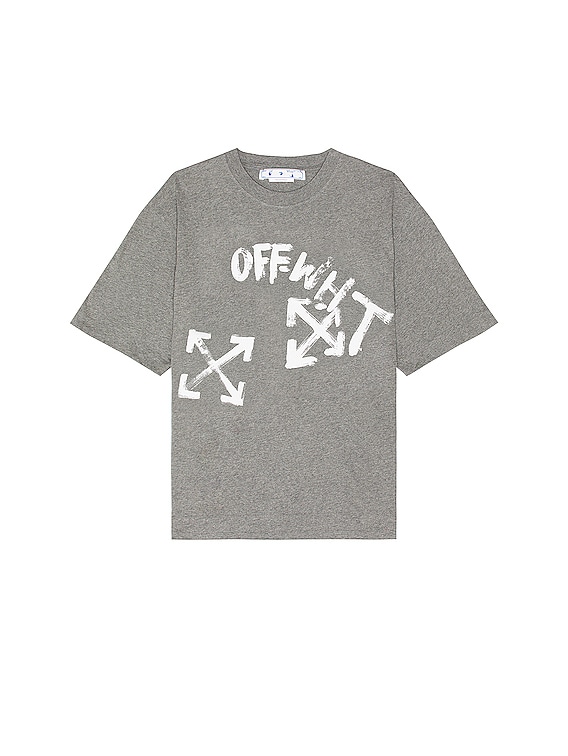 Off-White Off White Degrade Arrow S/s Over T Shirt Melange Grey