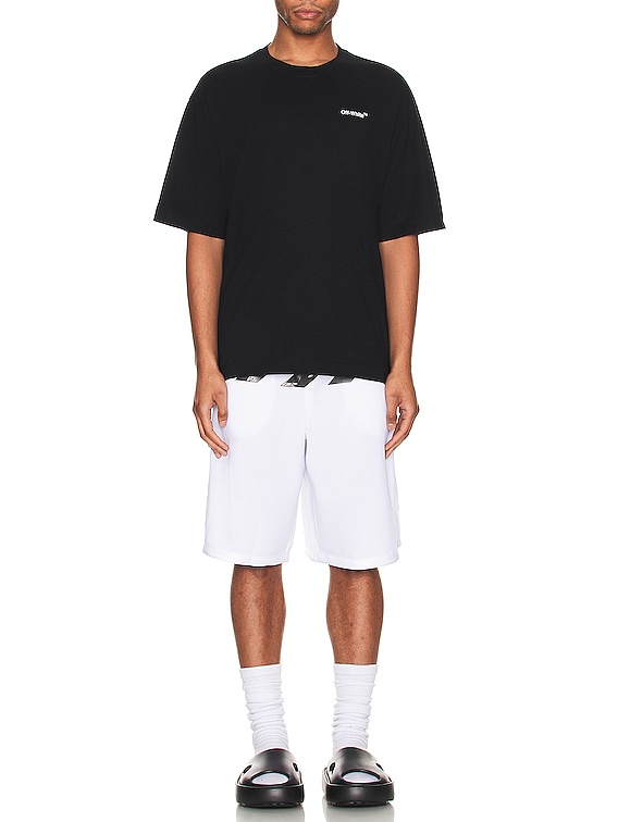 OFF-WHITE Chain Arrow Skate Short Sleeve T-Shirt in Black & White