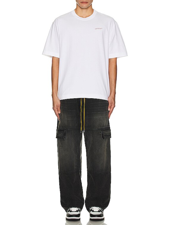 OFF-WHITE Scratch Arrow Skate Short Sleeve Tee in White | FWRD