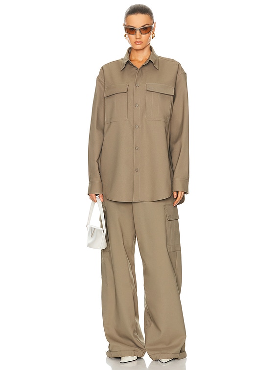 OFF-WHITE Drill Military Overshirt in Beige