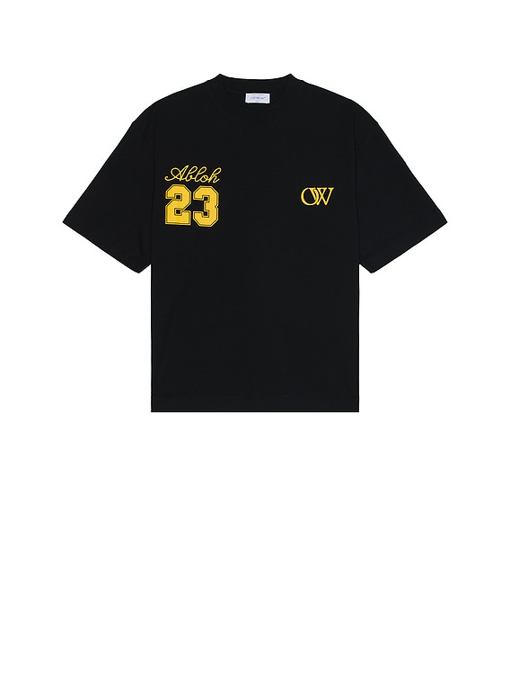 OFF-WHITE 23 Skate Tee in Black Gold Fusion | FWRD