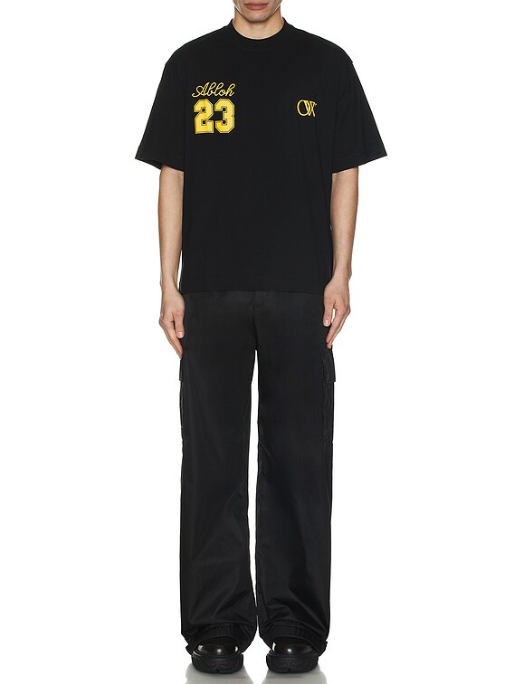 OFF-WHITE 23 Skate Tee in Black Gold Fusion | FWRD