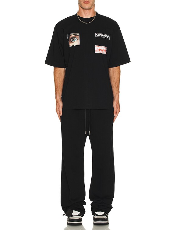 【OFF-WHITE】Black☆ロゴ コットン Off Stamp Skate フーディ OFF WHITE Off Stamp Skate Hoodie Black - Clothing from