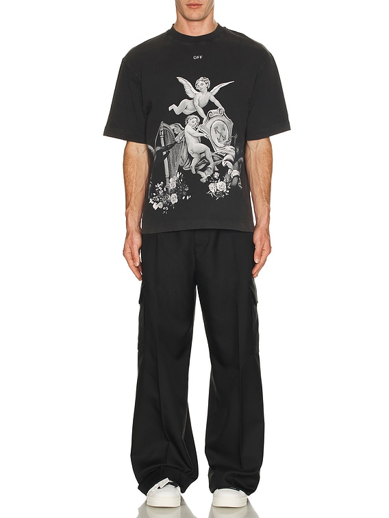 OFF-WHITE Putti Skate Short Sleeve Tee in Vintage Black