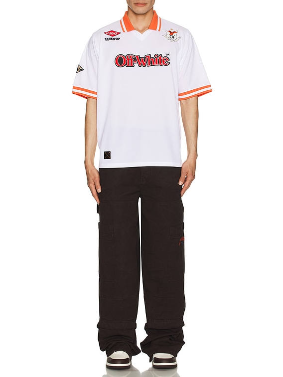 OFF-WHITE EAGLE SOCCER 襯衫於White & Red | FWRD