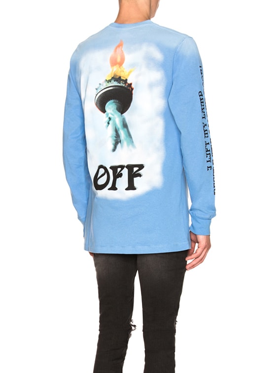 off white blue liberty hoodie