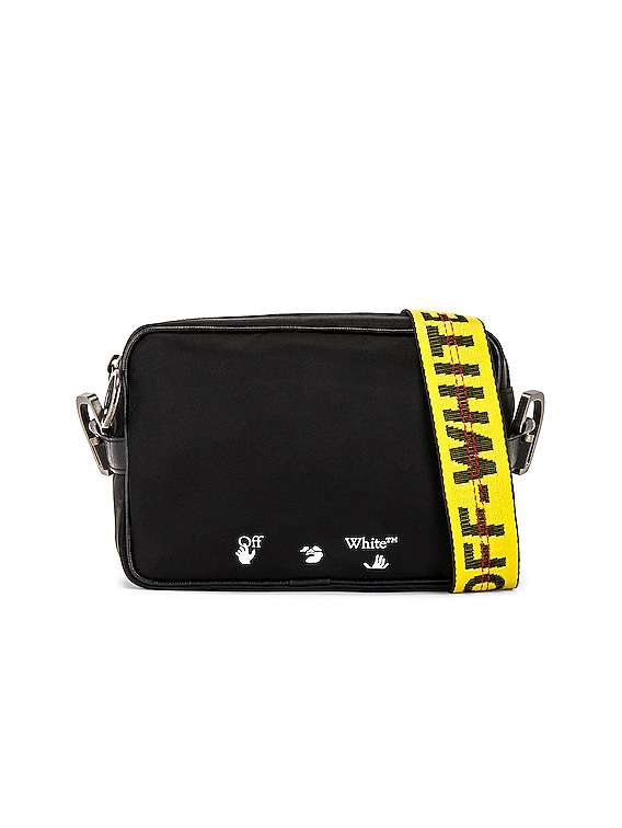 OFF-WHITE Quote Tote Bag GOODS Black White in Polyamide with Gunmetal