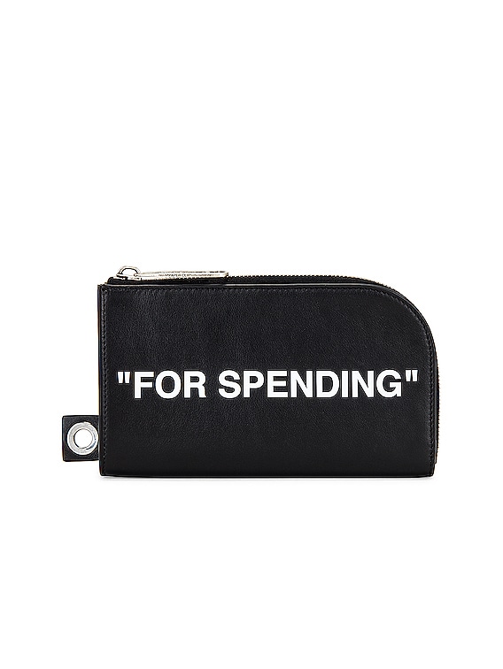 OFF-WHITE Quote Neck Pouch in Black | FWRD