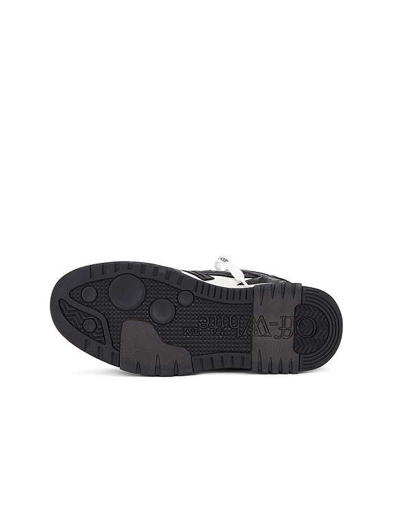 OFF-WHITE Out Of Office Vintage Leather Sneaker in White & Black