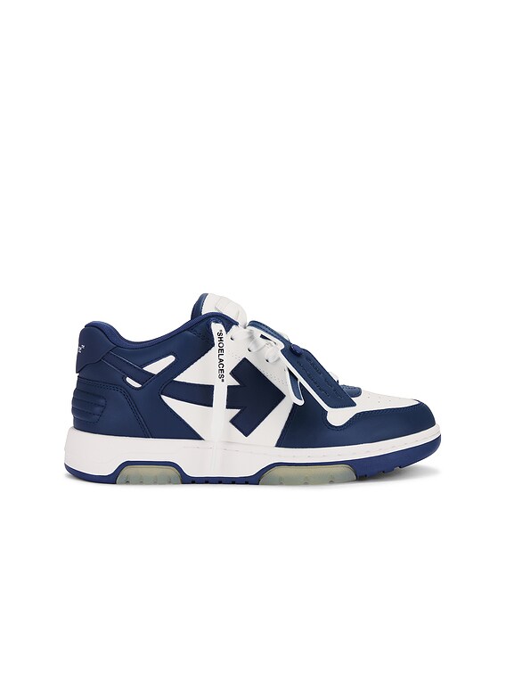 o994 フリーカンパニー・ミリティア OFF-WHITE Out Of Office Sneaker in White & Royal Blue | FWRD