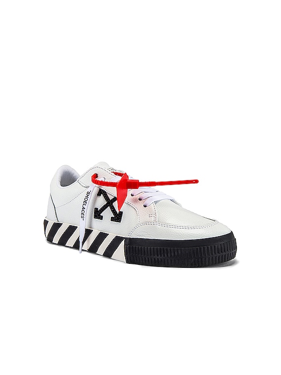 Low Vulcanized Sneaker in White \u0026 Black 