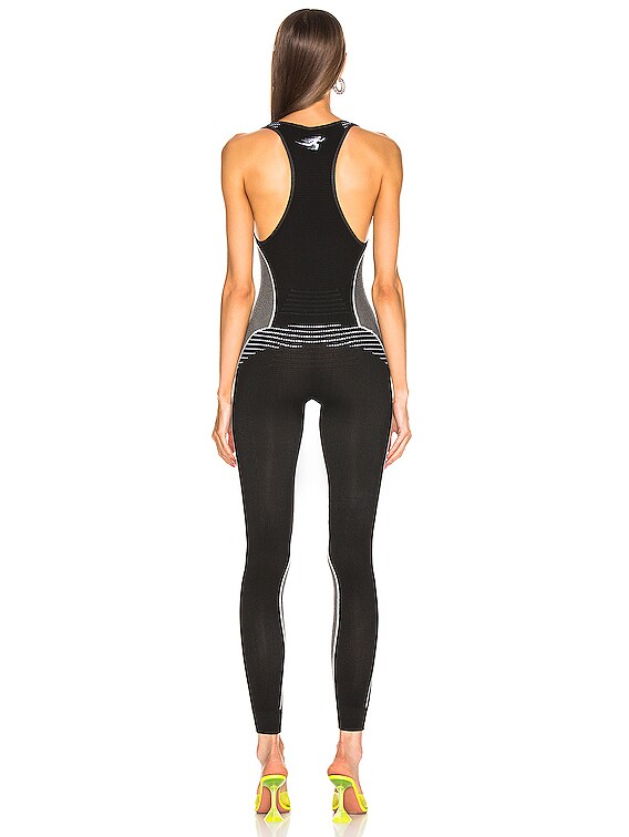 off white athletic knit jumpsuit