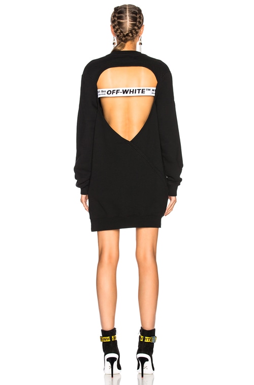 off white sweatshirt dress