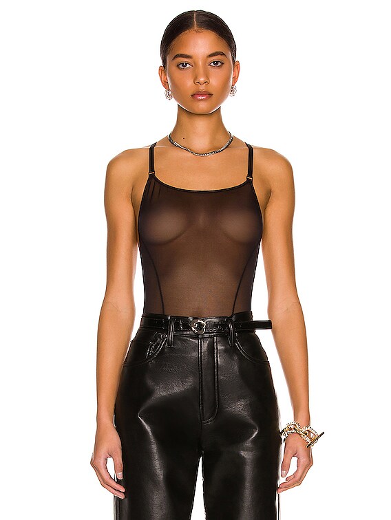 Criss-Cross Bodysuit in Black