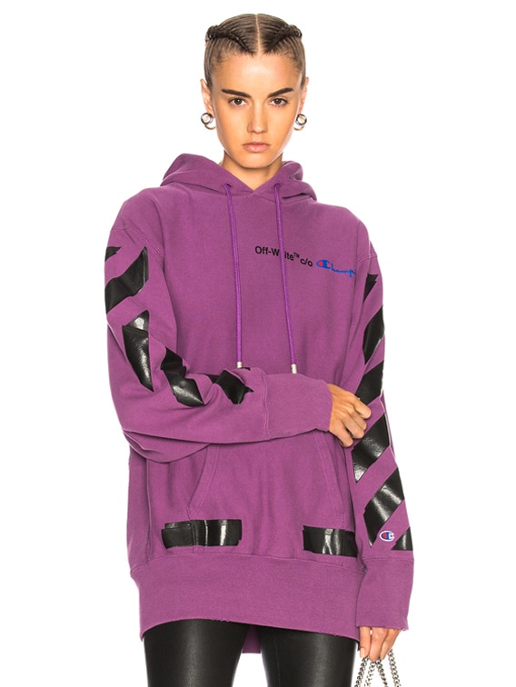 OFF-WHITE Champion Hoodie in Violet 