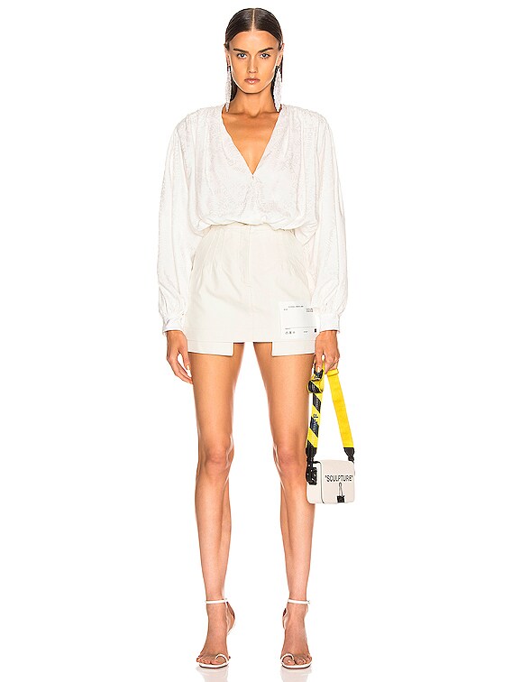 OFF-WHITE Pockets Out Mini Skirt in White | FWRD