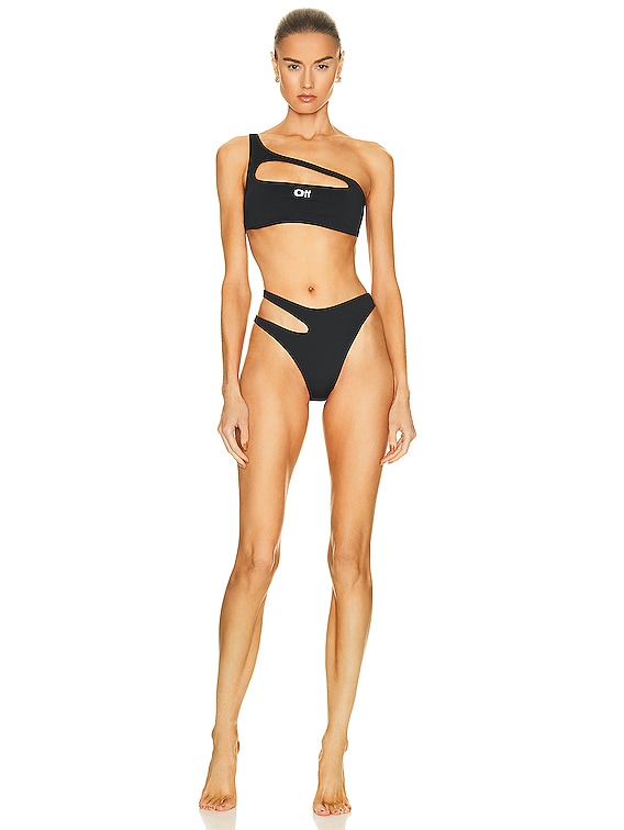 【関税無・国内発】Off-White / Cut Out Bikini Set Black/White OFF-WHITE Cut Out Bikini Set in Black & White | FWRD