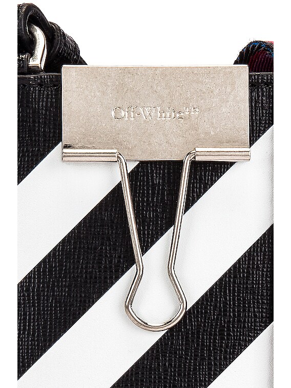 OFF-WHITE Vertical Wallet iPhone Holder in Black & White | FWRD