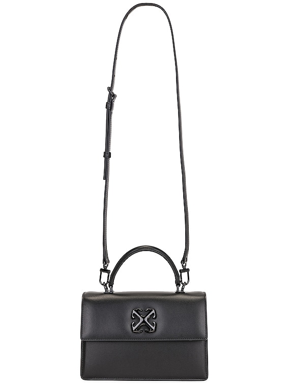 Off-White Jitney 1.4 Leather Top-Handle Bag