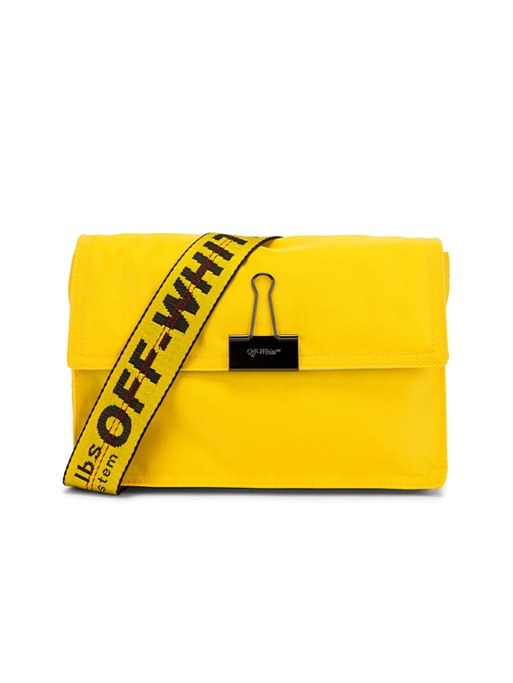 Nylon Zipped Flap Bag in Yellow | FWRD