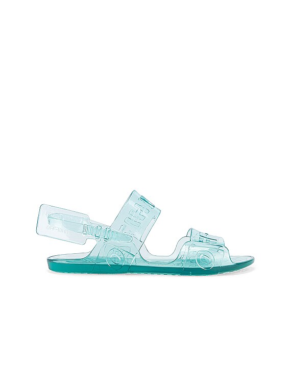 OFF-WHITE Zip Tie Jelly Sandal in Light Blue | FWRD