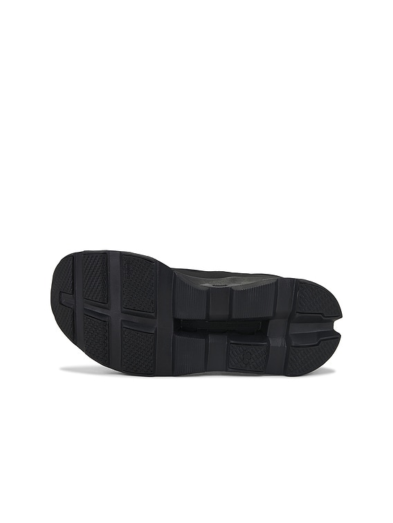 On Cloudmonster Void in Black & Black | FWRD