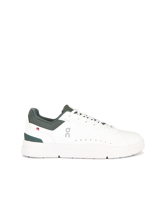 On The Roger Advantage Sneakers in White & Olive | FWRD
