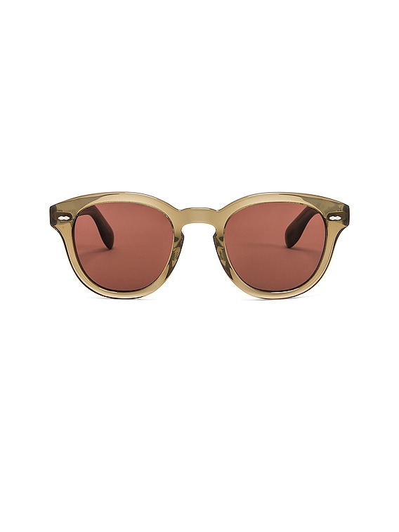Oliver Peoples Cary Grant Sunglasses in Dusty Olive & Rosewood | FWRD