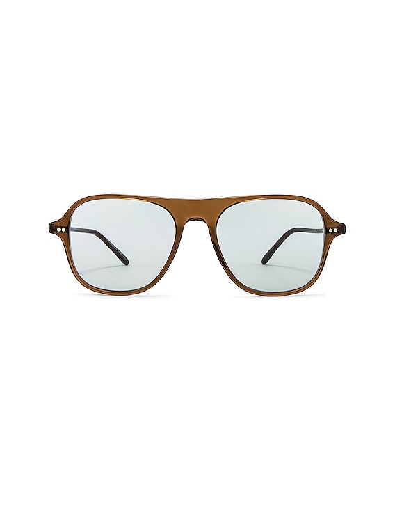 Oliver Peoples Nilos Sunglasses in Espresso & Seamist | FWRD